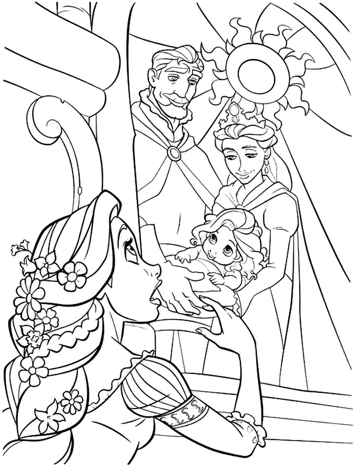 Rapunzel Coloring Pages Free Printable 9