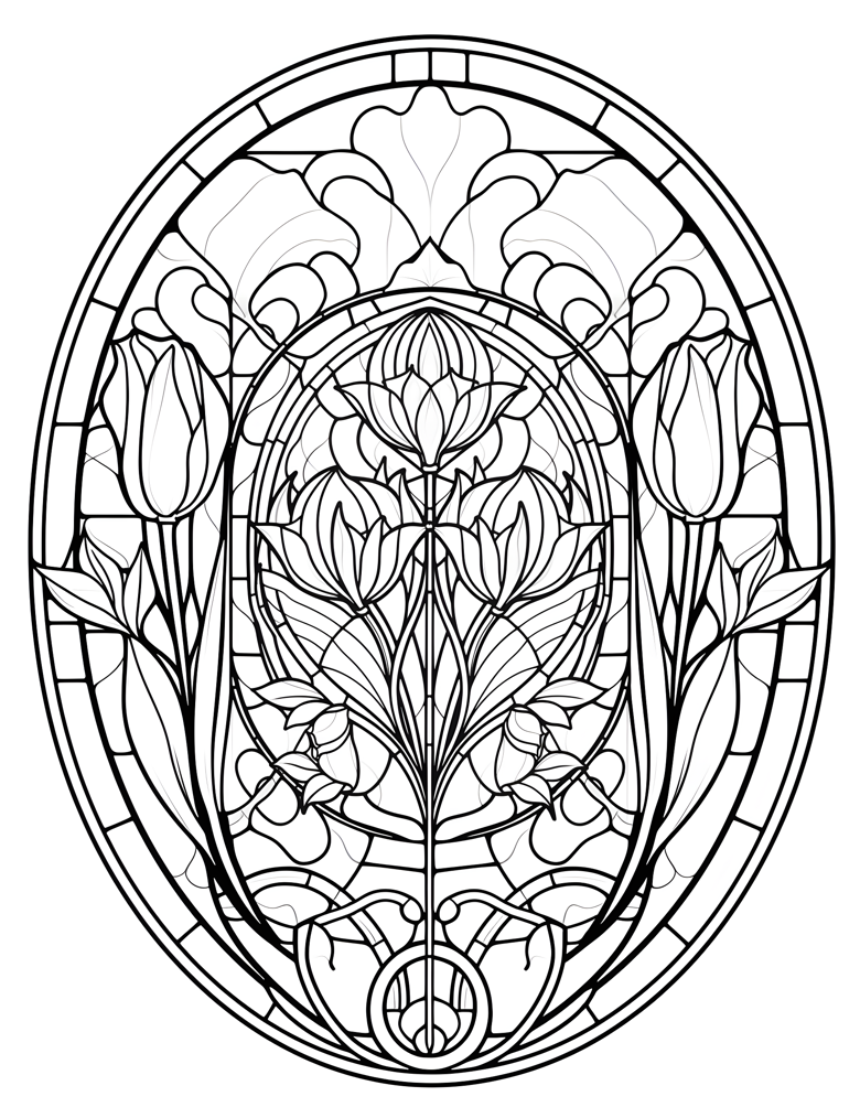 Stained Glass Coloring Pages for Adults Unique 10