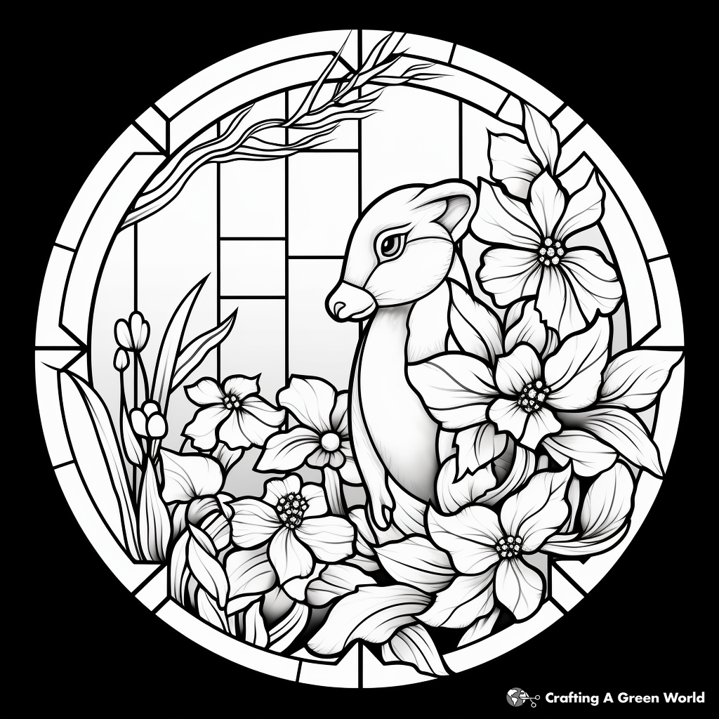 Stained Glass Coloring Pages for Adults Unique 103