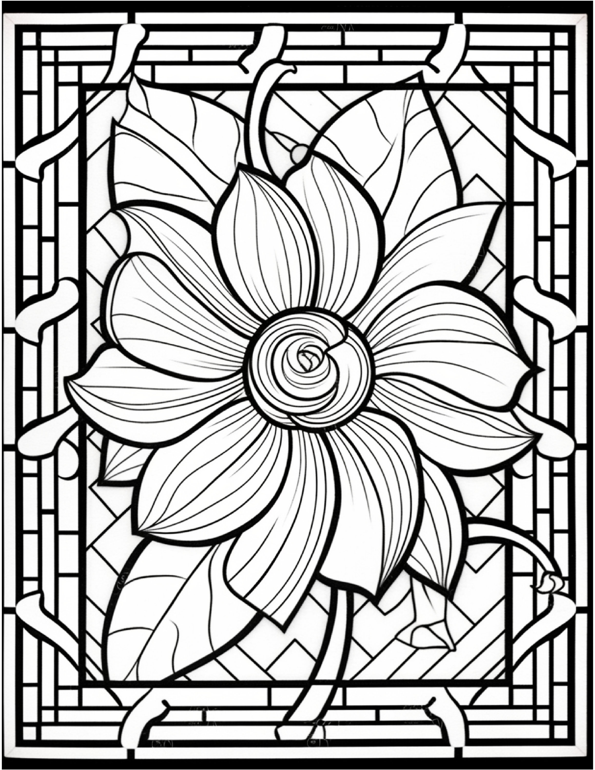 Stained Glass Coloring Pages for Adults Unique 114