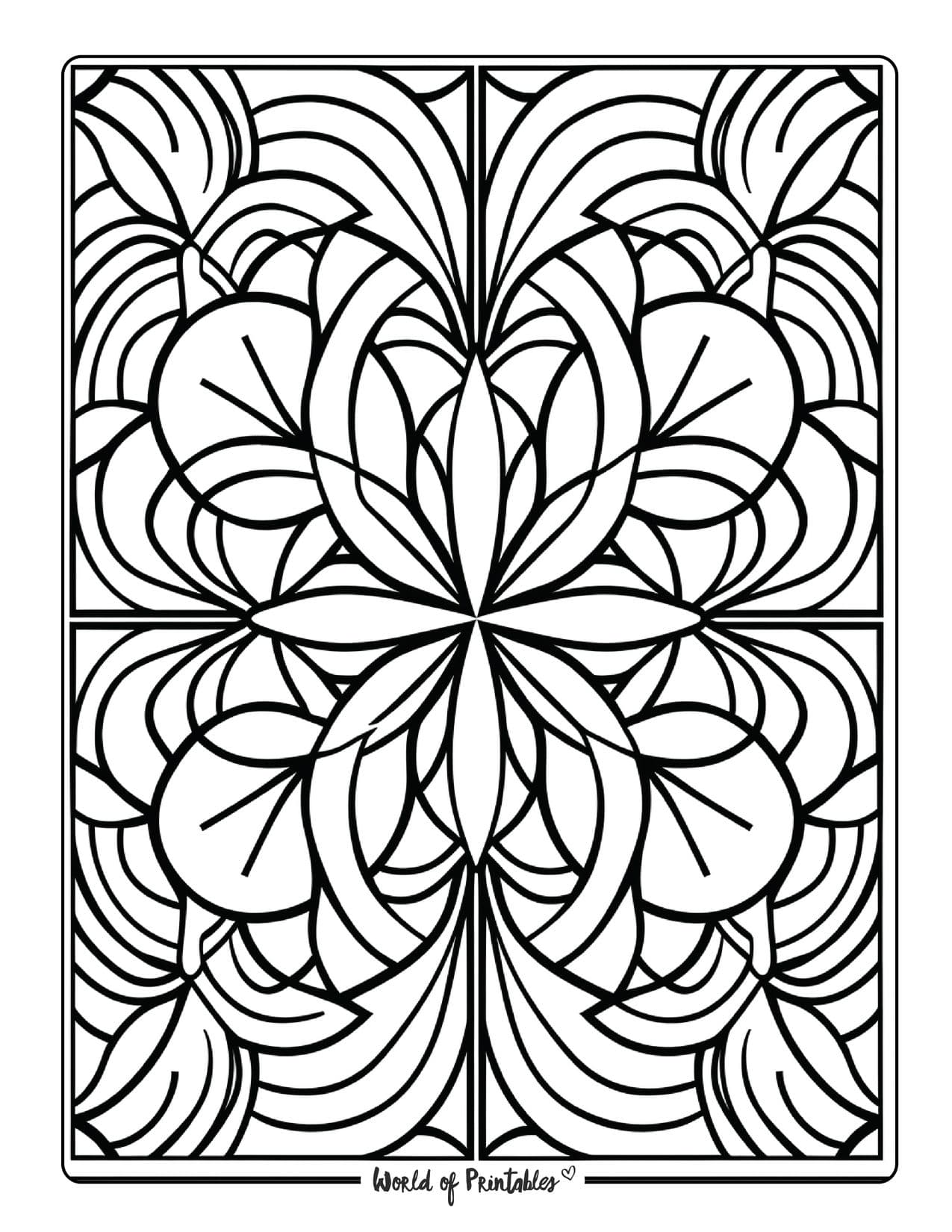 Stained Glass Coloring Pages for Adults Unique 129