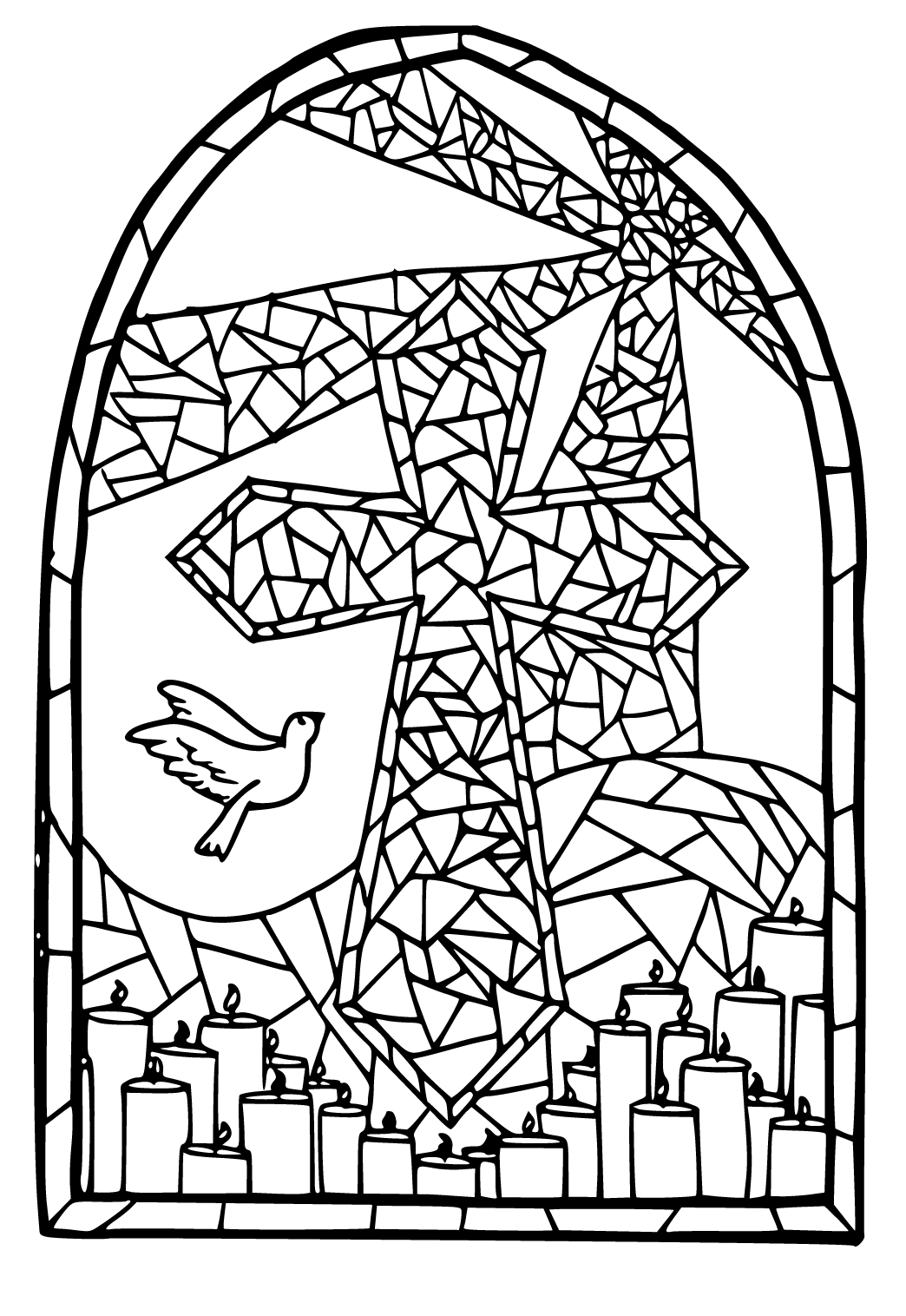 Stained Glass Coloring Pages for Adults Unique 13