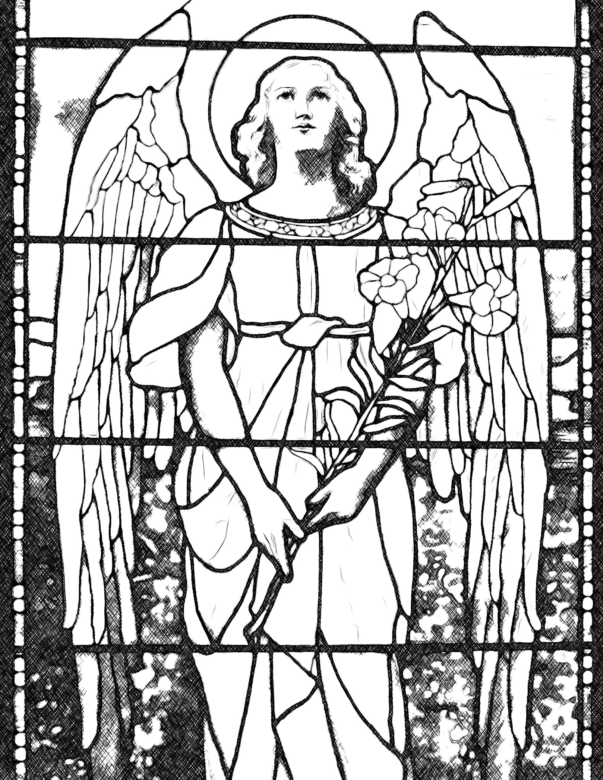 Stained Glass Coloring Pages for Adults Unique 130