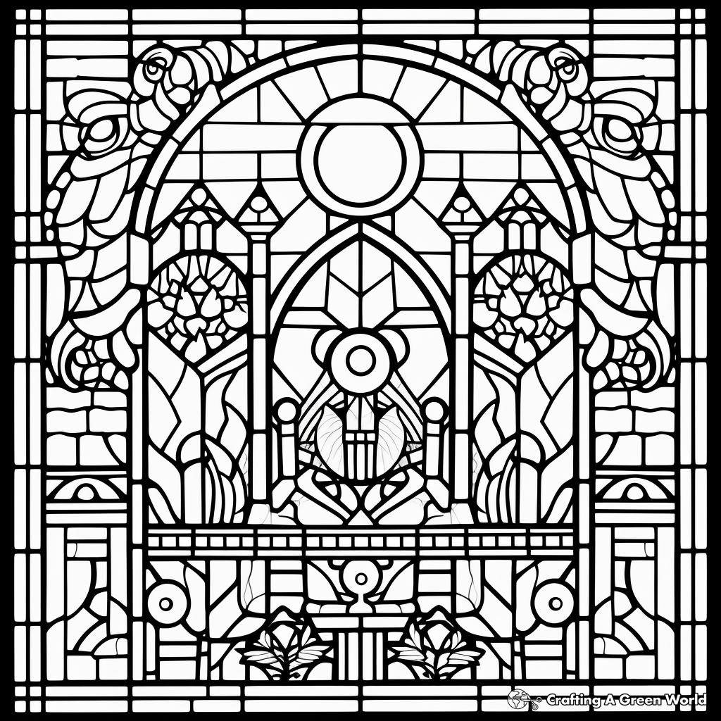 Stained Glass Coloring Pages for Adults Unique 135