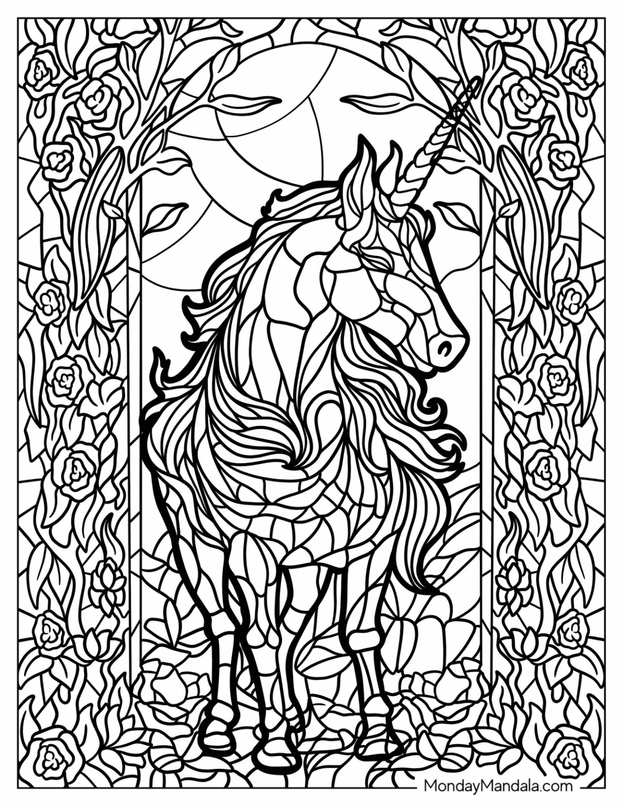 Stained Glass Coloring Pages for Adults Unique 136