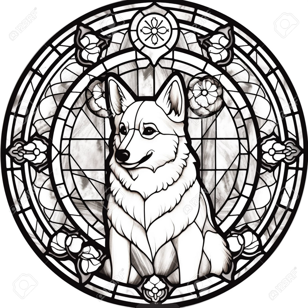 Stained Glass Coloring Pages for Adults Unique 137