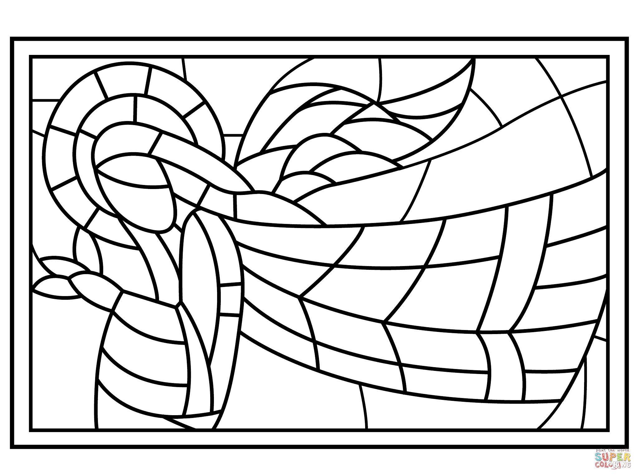 Stained Glass Coloring Pages for Adults Unique 144