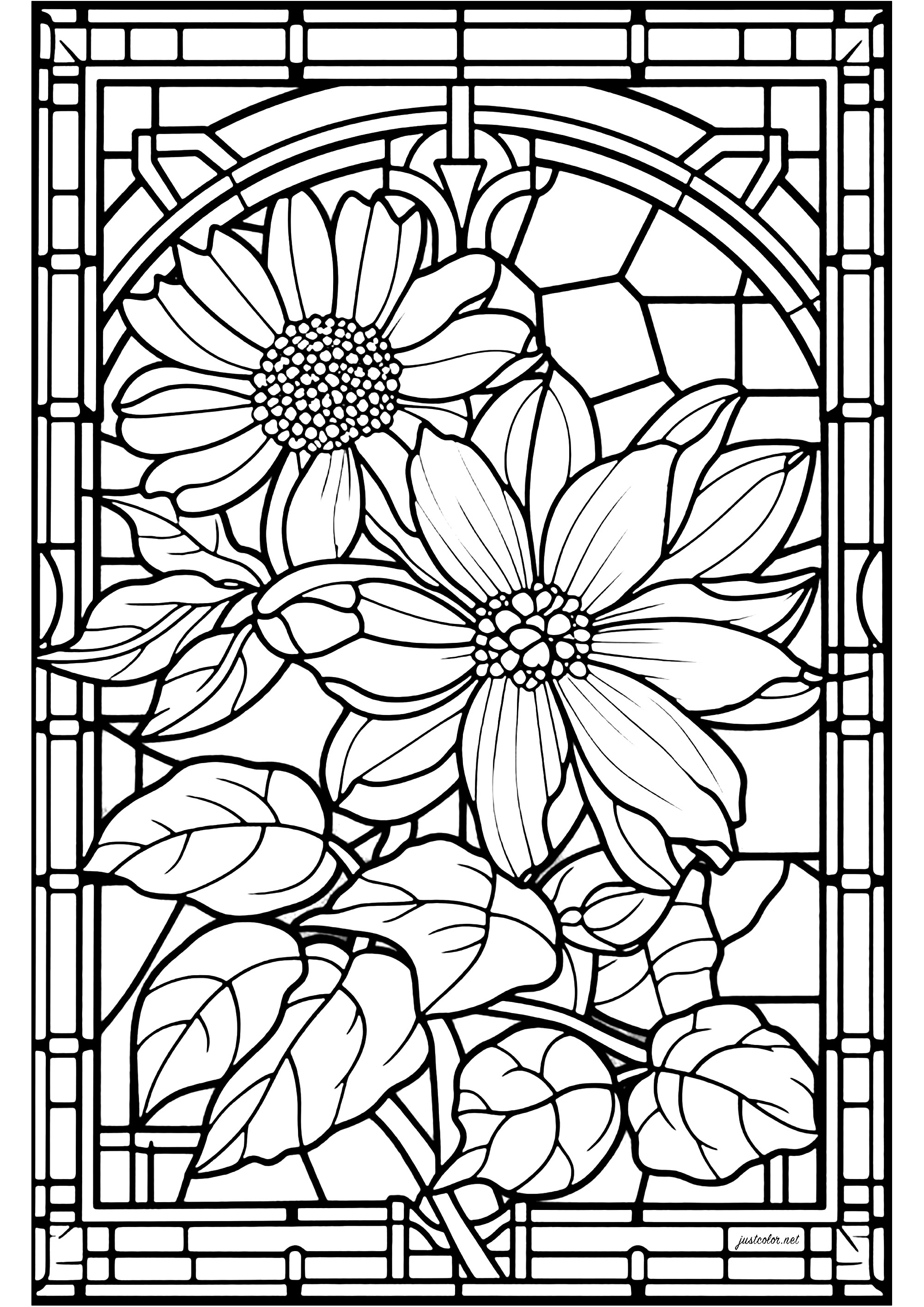 Stained Glass Coloring Pages for Adults Unique 15