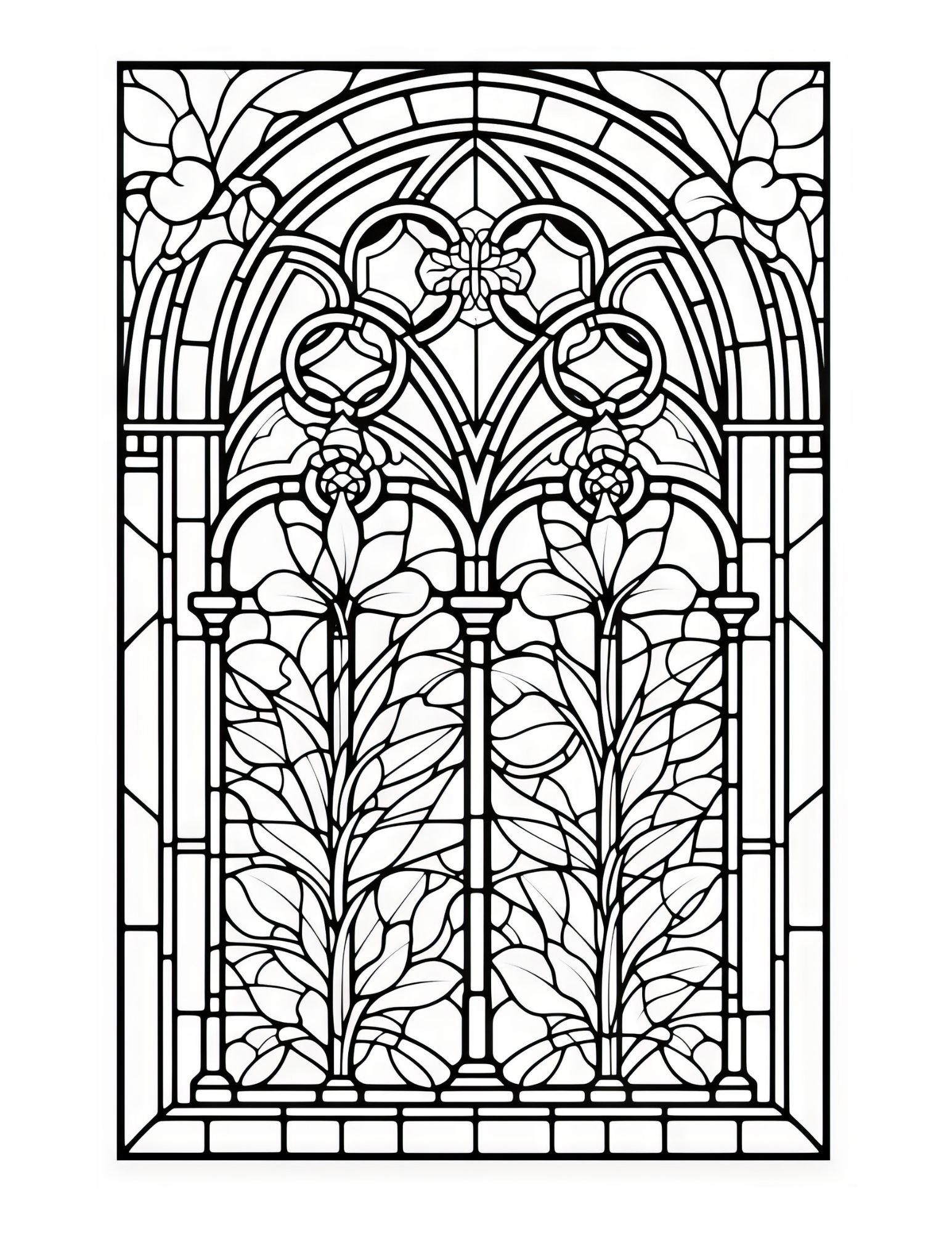 Stained Glass Coloring Pages for Adults Unique 16