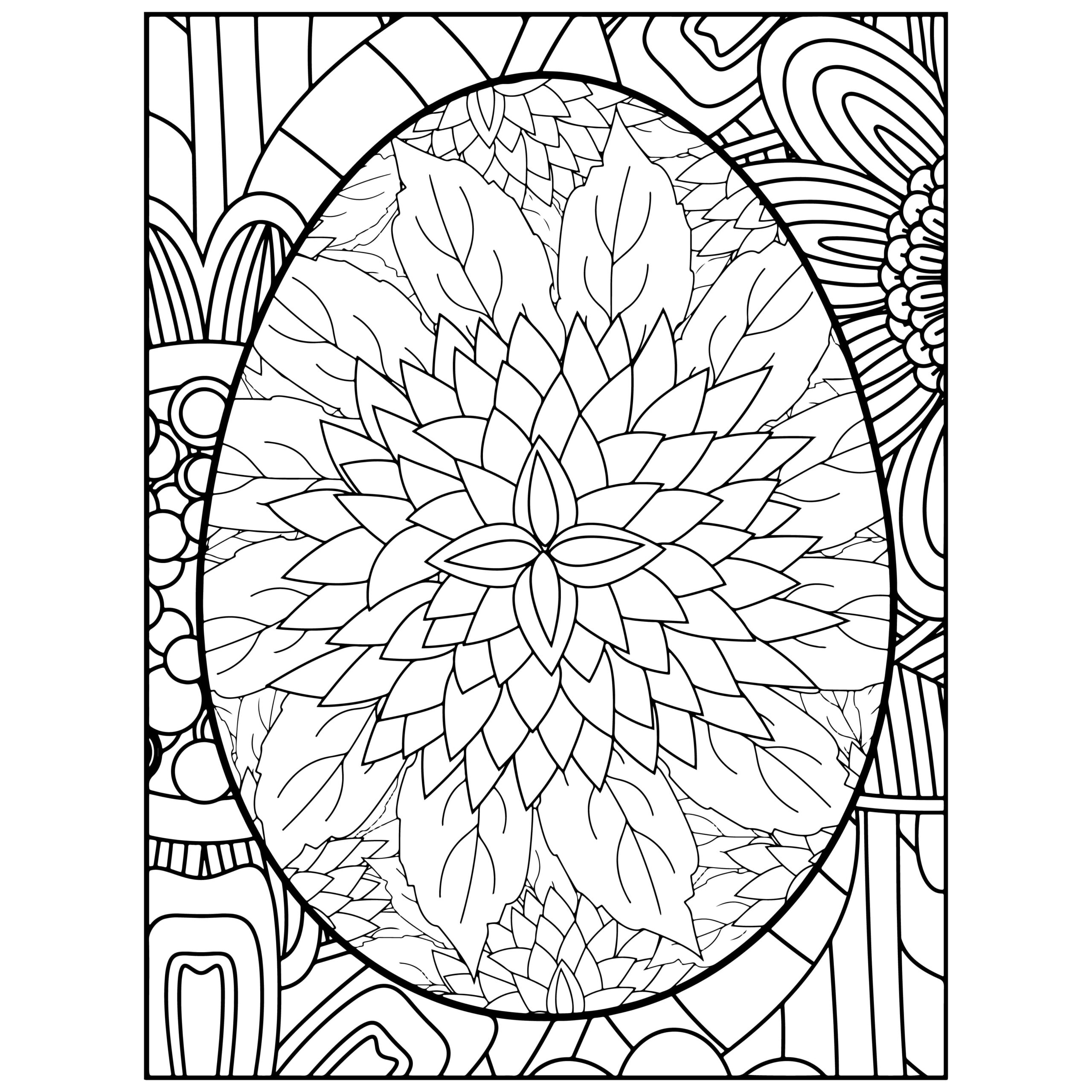 Stained Glass Coloring Pages for Adults Unique 36