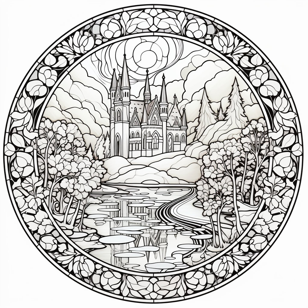 Stained Glass Coloring Pages for Adults Unique 4