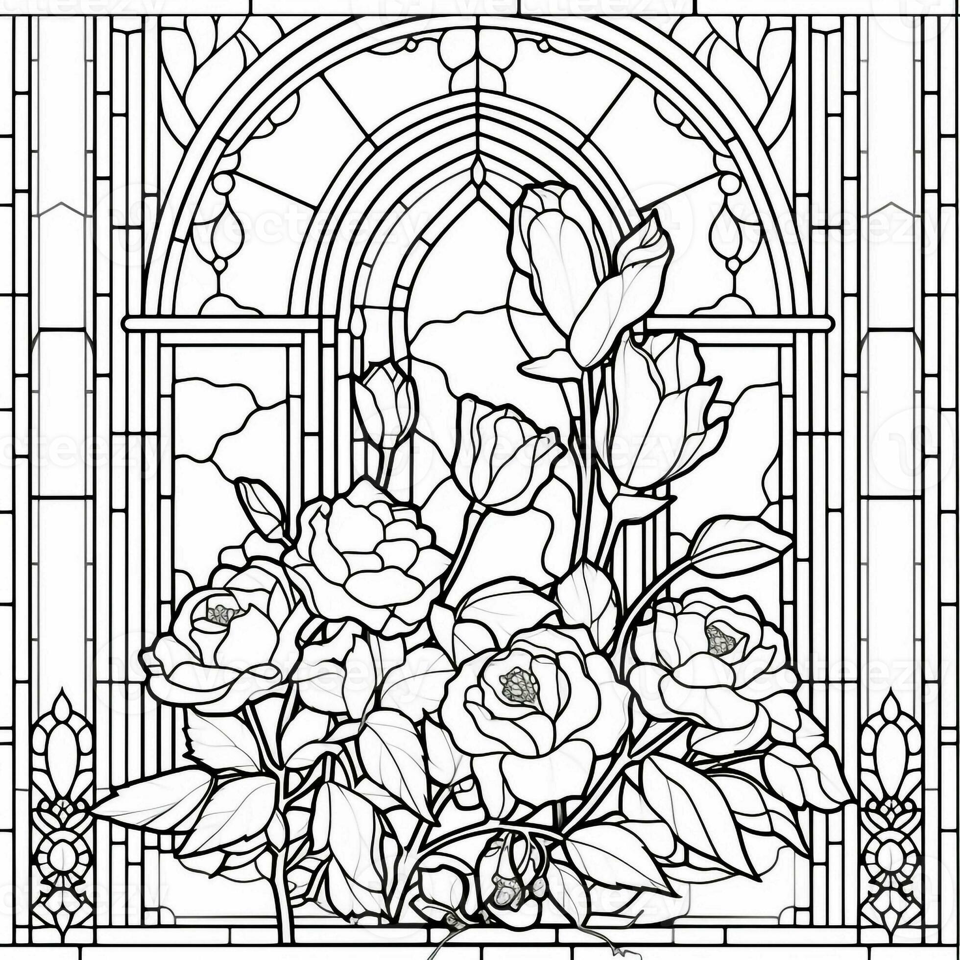 Stained Glass Coloring Pages for Adults Unique 43