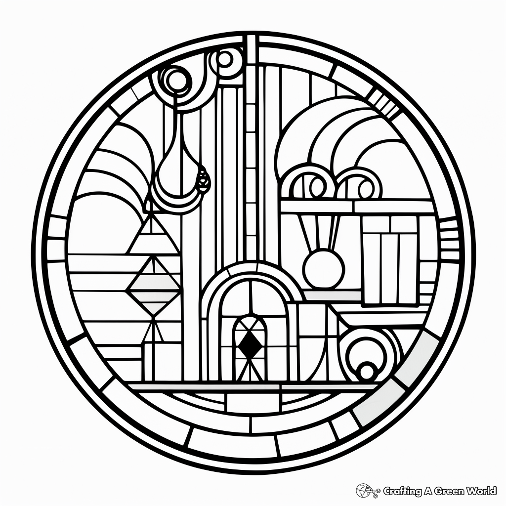 Stained Glass Coloring Pages for Adults Unique 45