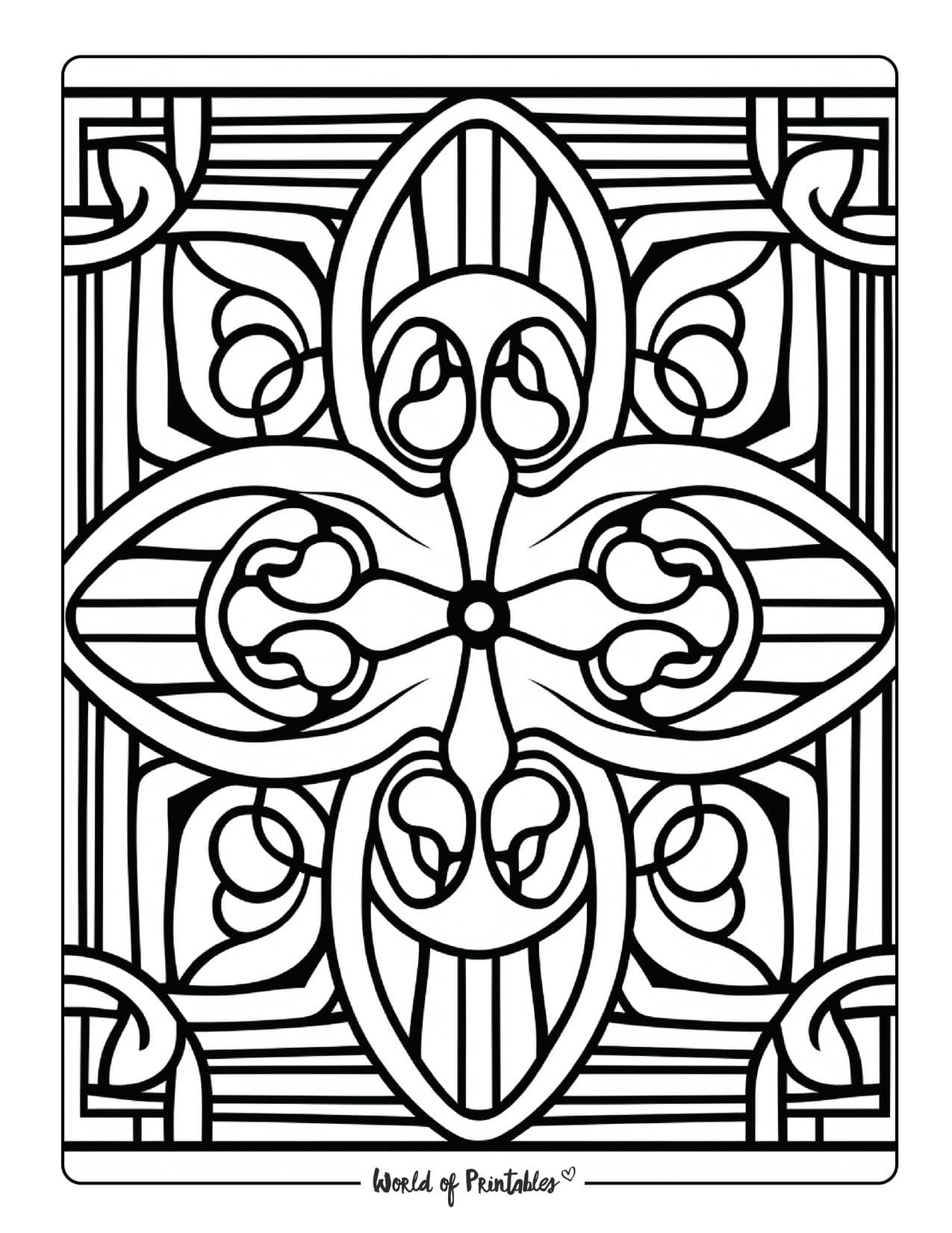 Stained Glass Coloring Pages for Adults Unique 53