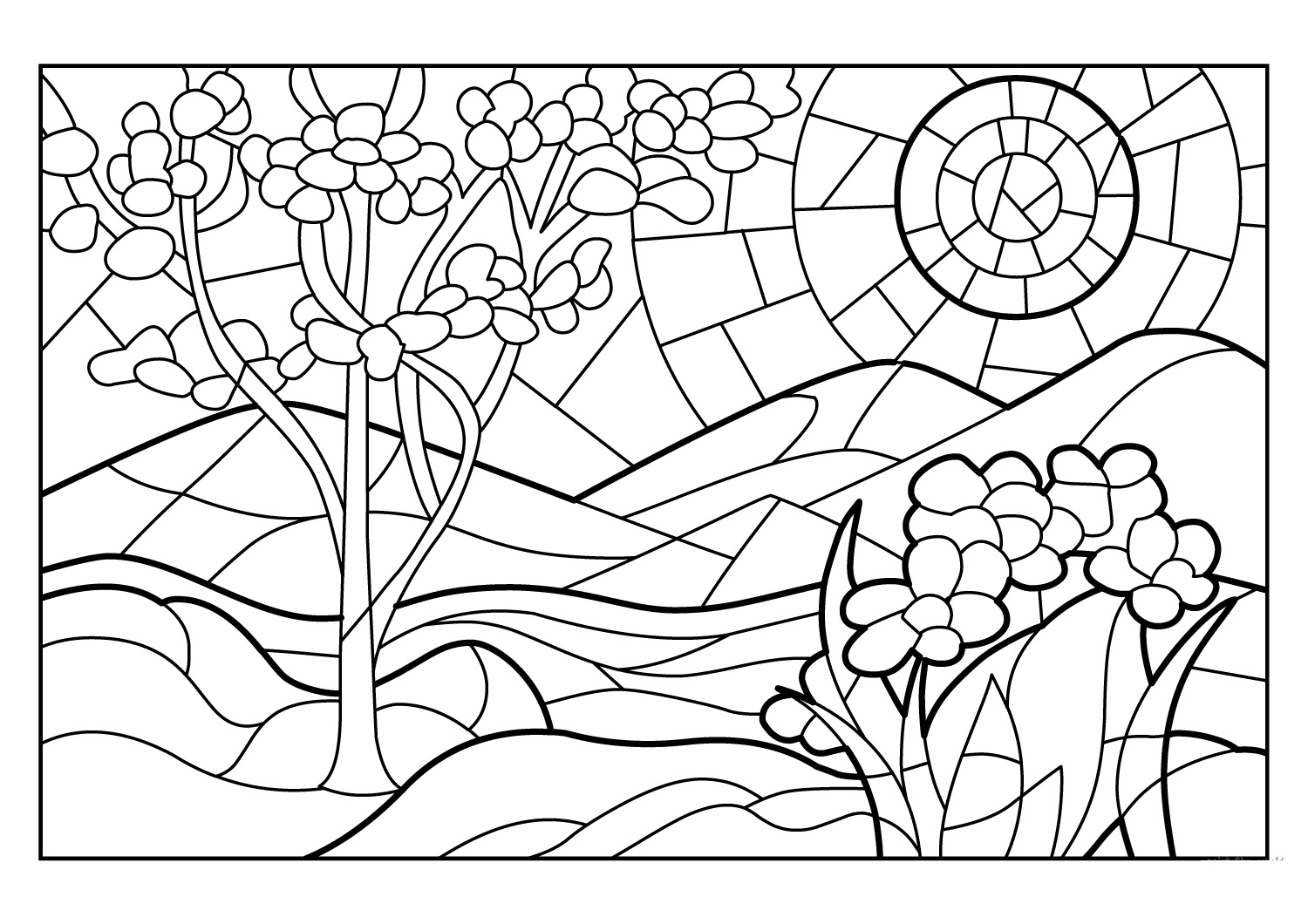 Stained Glass Coloring Pages for Adults Unique 54