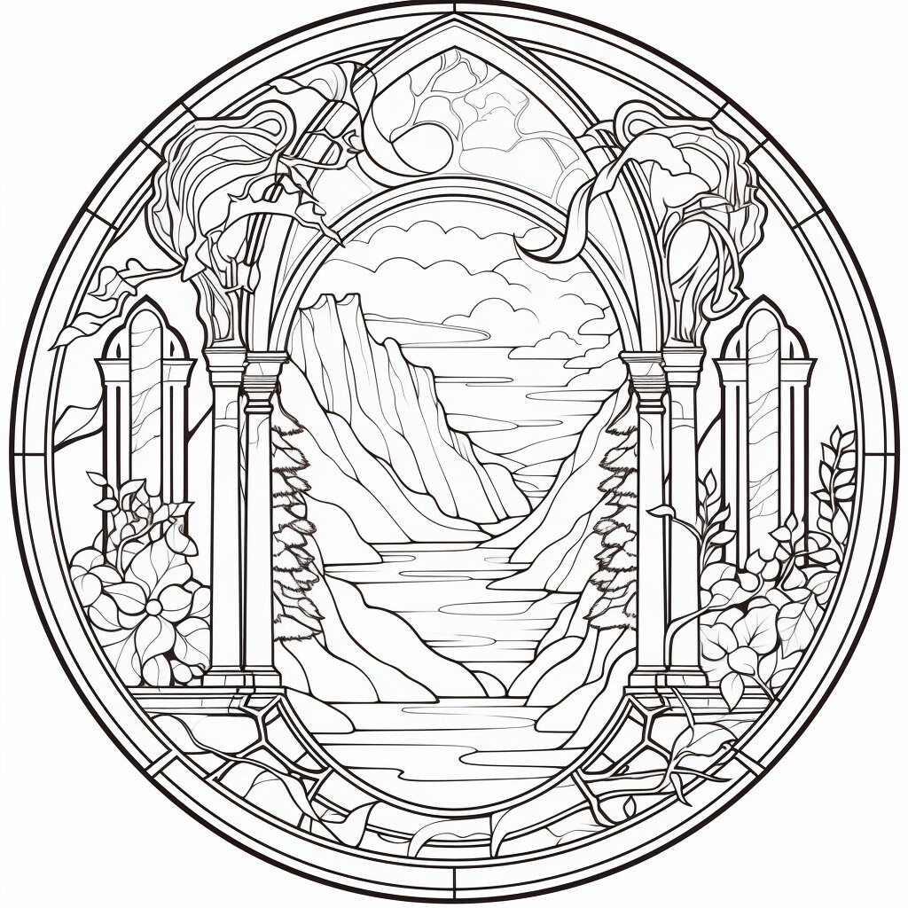 Stained Glass Coloring Pages for Adults Unique 57