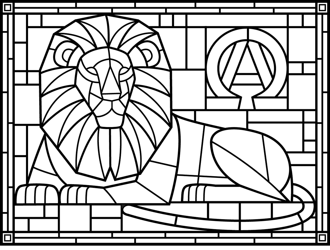 Stained Glass Coloring Pages for Adults Unique 70