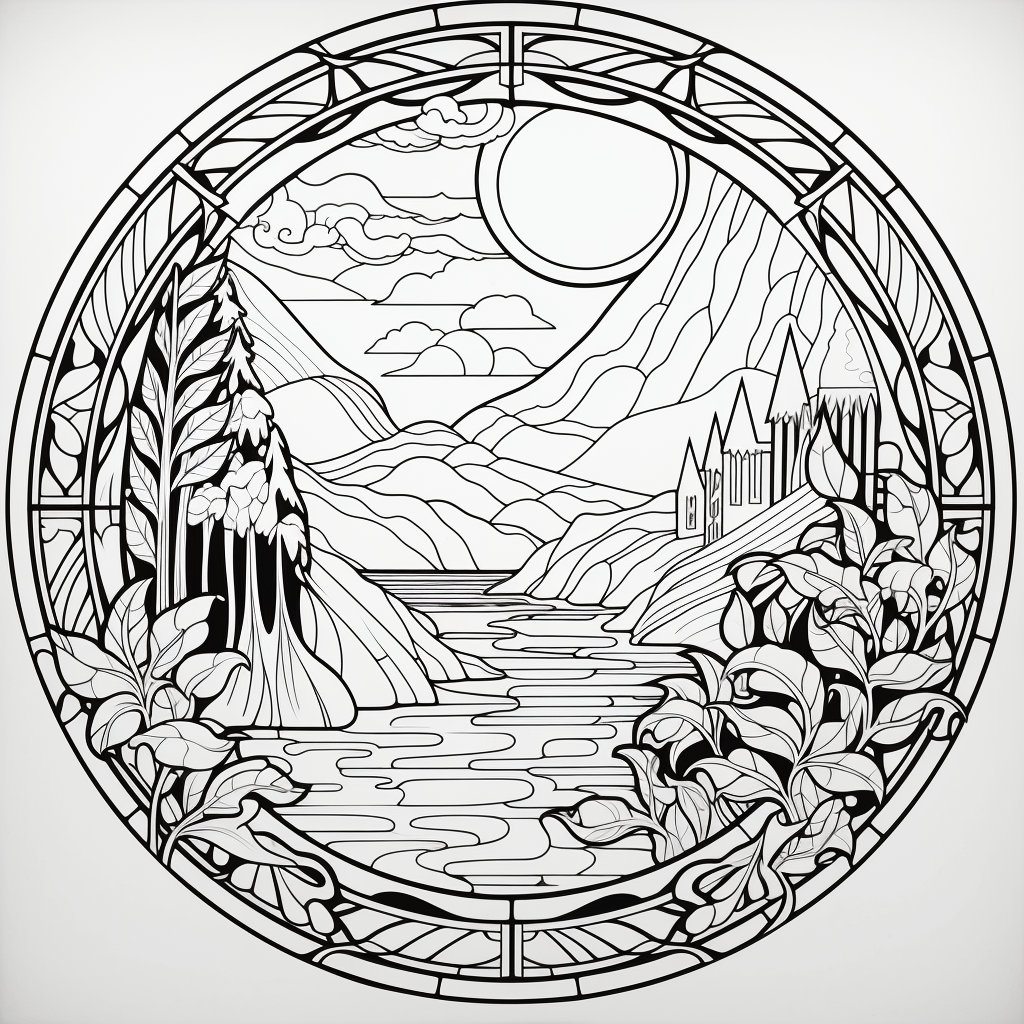 Stained Glass Coloring Pages for Adults Unique 71