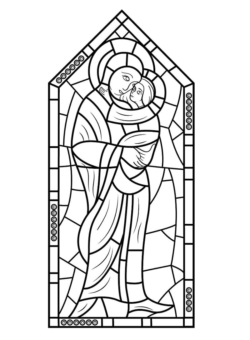 Stained Glass Coloring Pages for Adults Unique 8