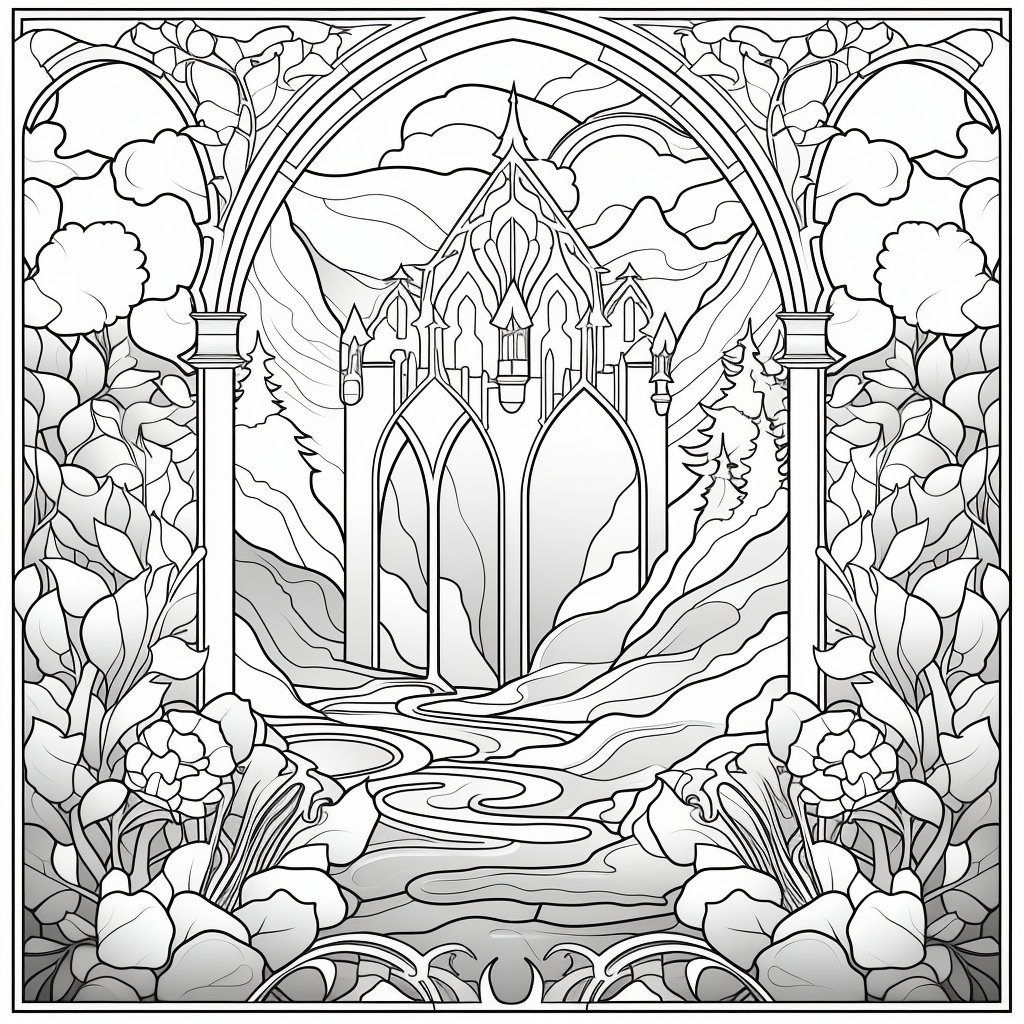 Stained Glass Coloring Pages for Adults Unique 87