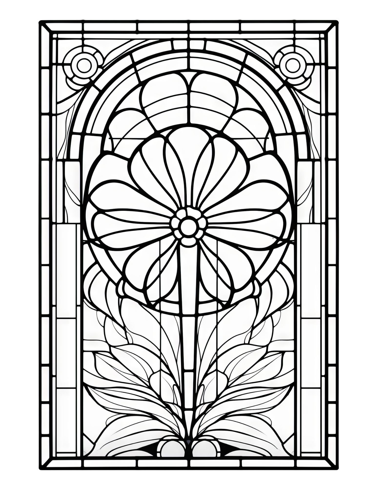 Stained Glass Coloring Pages for Adults Unique 9