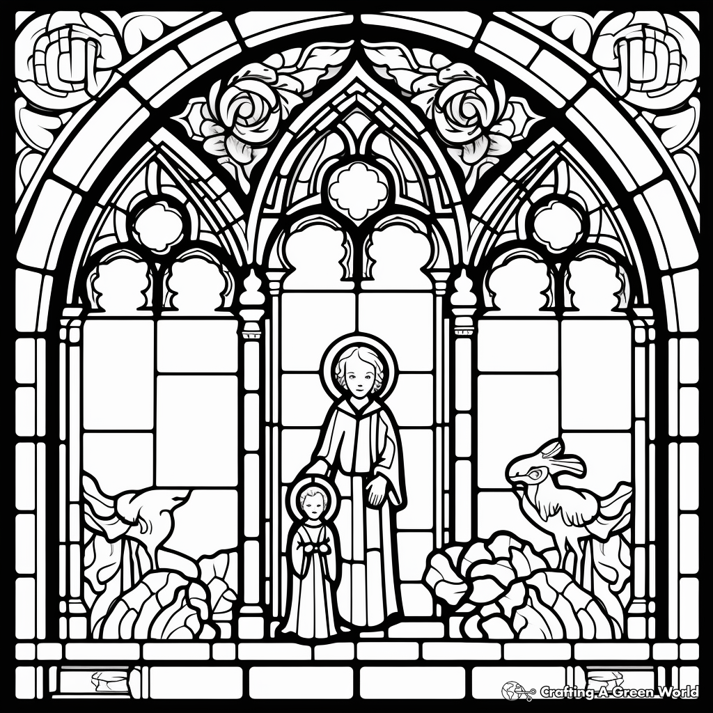 Stained Glass Coloring Pages for Adults Unique 91