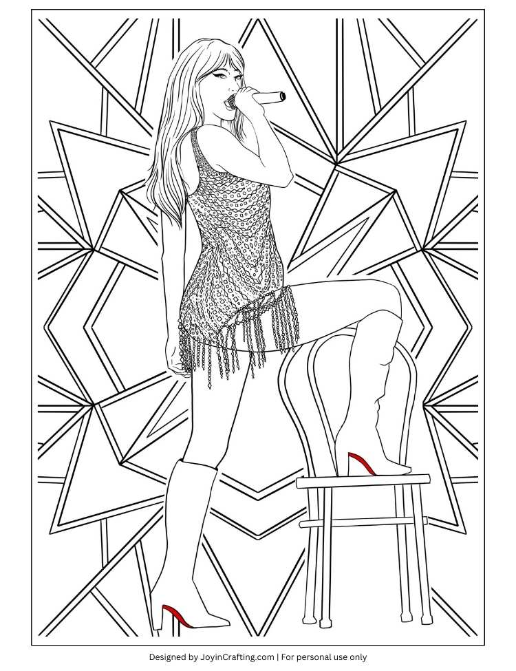 Taylor Swift Coloring Pages Printable 1