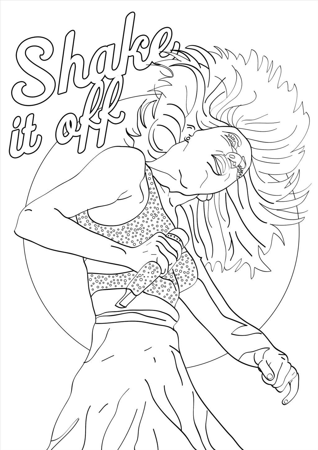 Taylor Swift Coloring Pages Printable 104