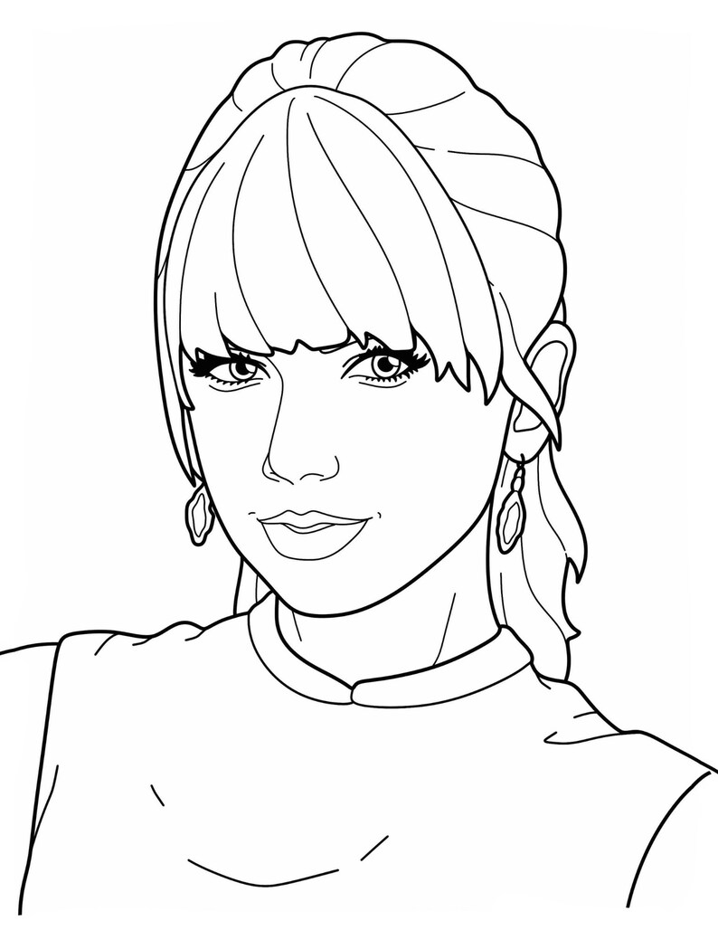 Taylor Swift Coloring Pages Printable 105