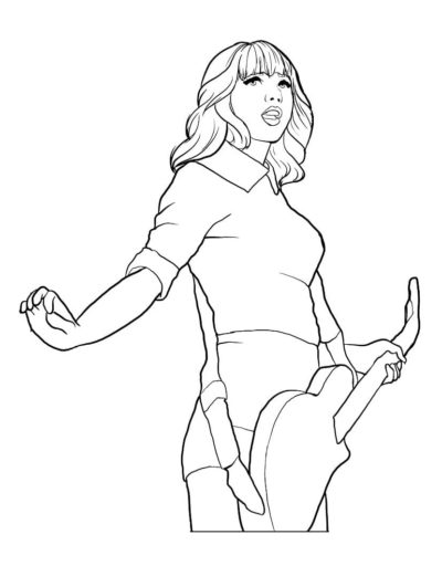 Taylor Swift Coloring Pages Printable 107