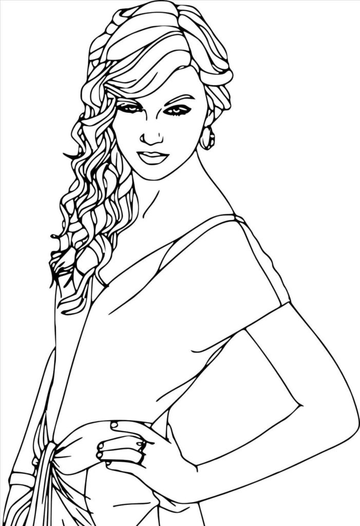 Taylor Swift Coloring Pages Printable 109