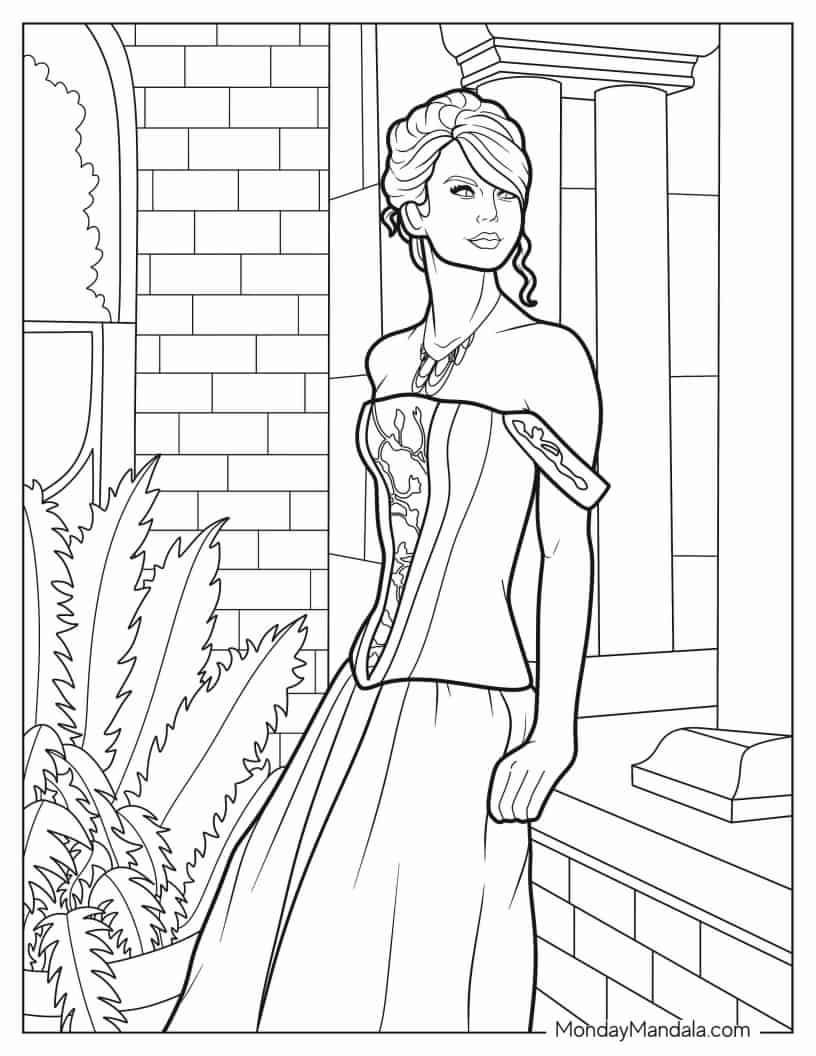 Taylor Swift Coloring Pages Printable 121