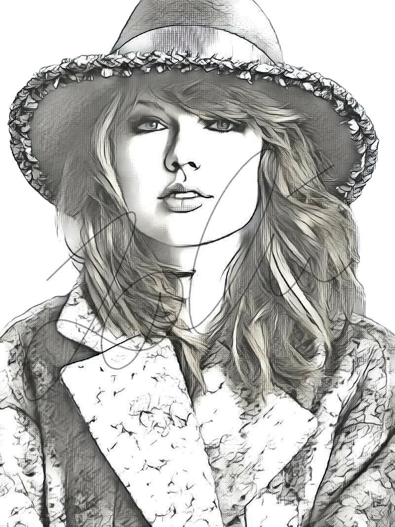 Taylor Swift Coloring Pages Printable 122