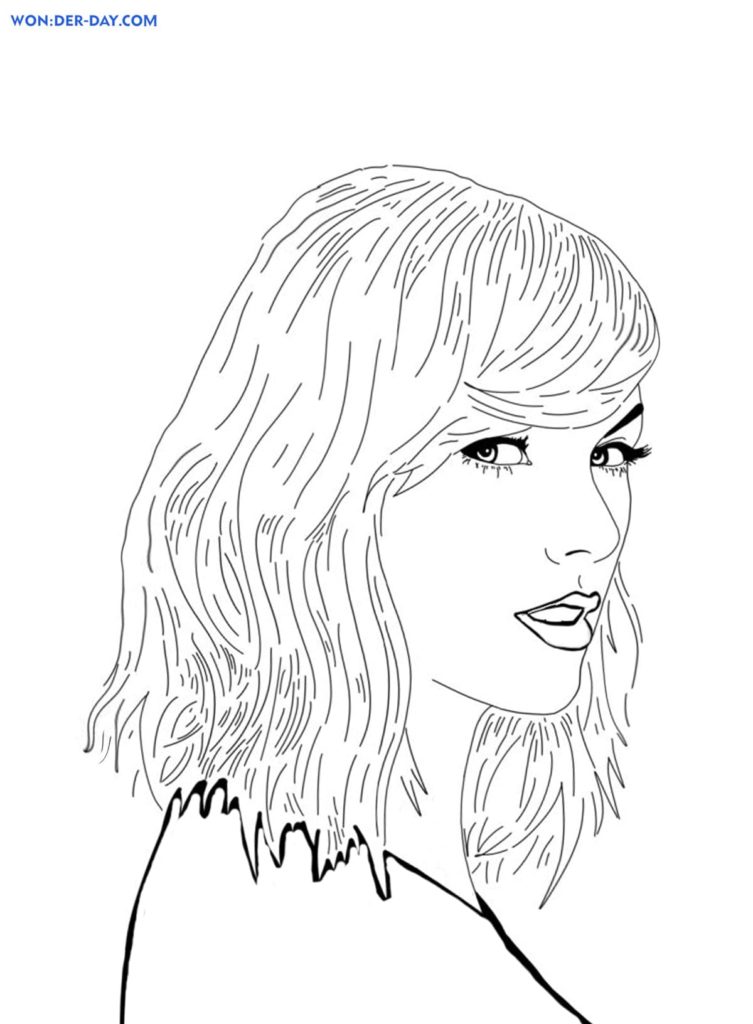 Taylor Swift Coloring Pages Printable 123