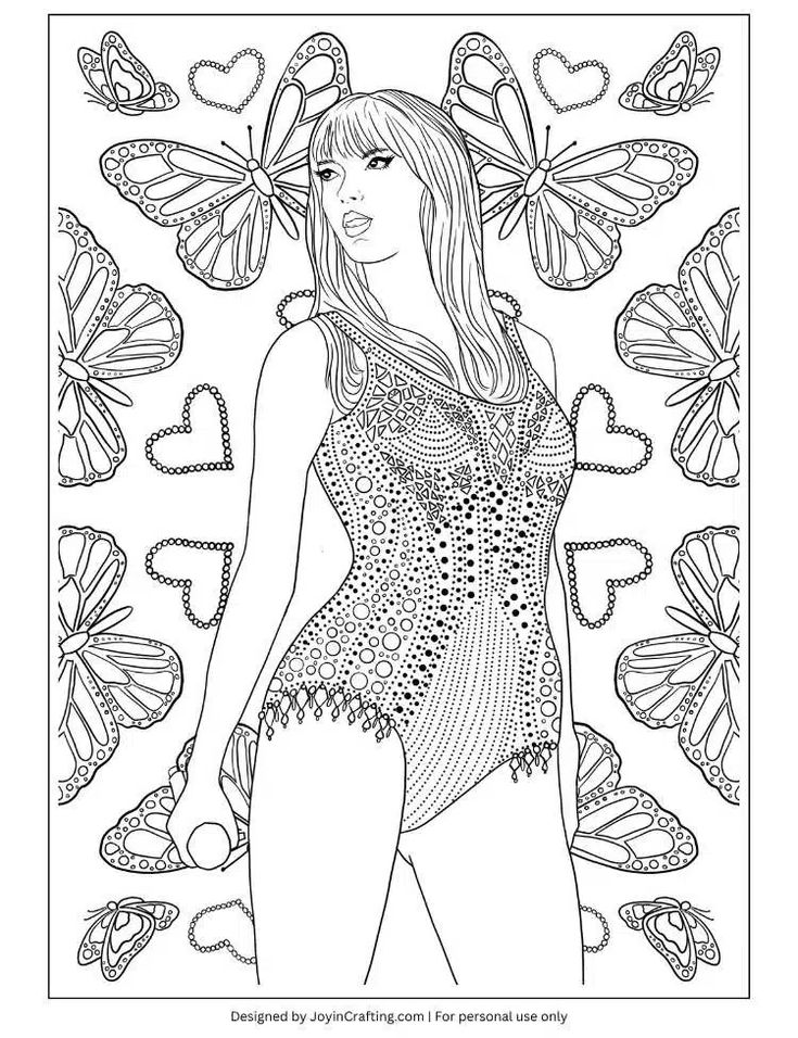 Taylor Swift Coloring Pages Printable 14