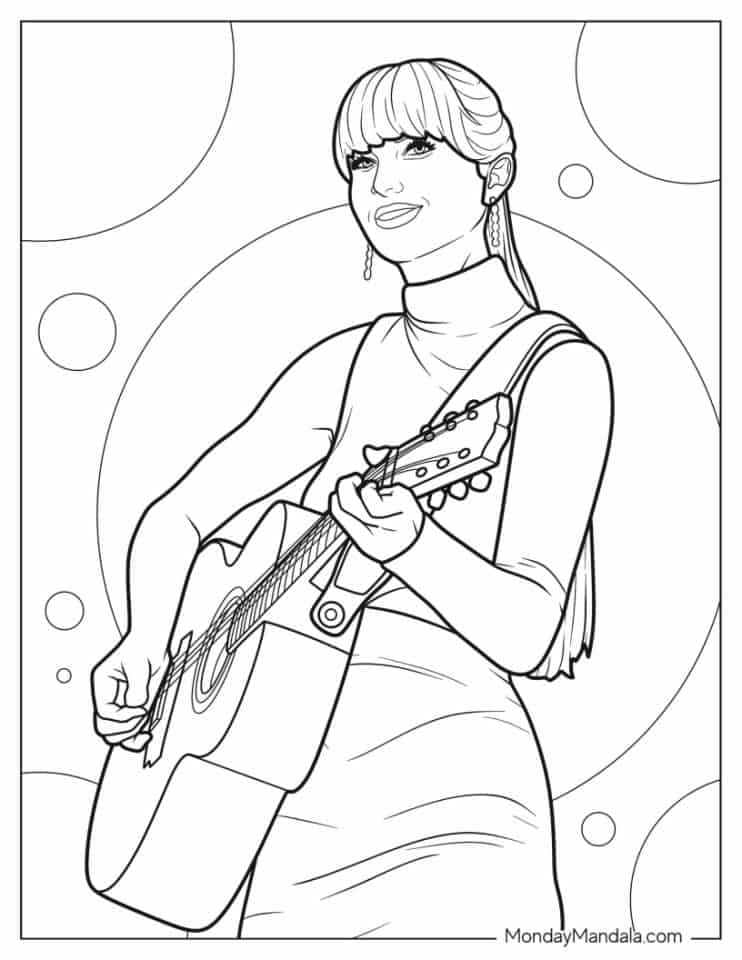 Taylor Swift Coloring Pages Printable 20