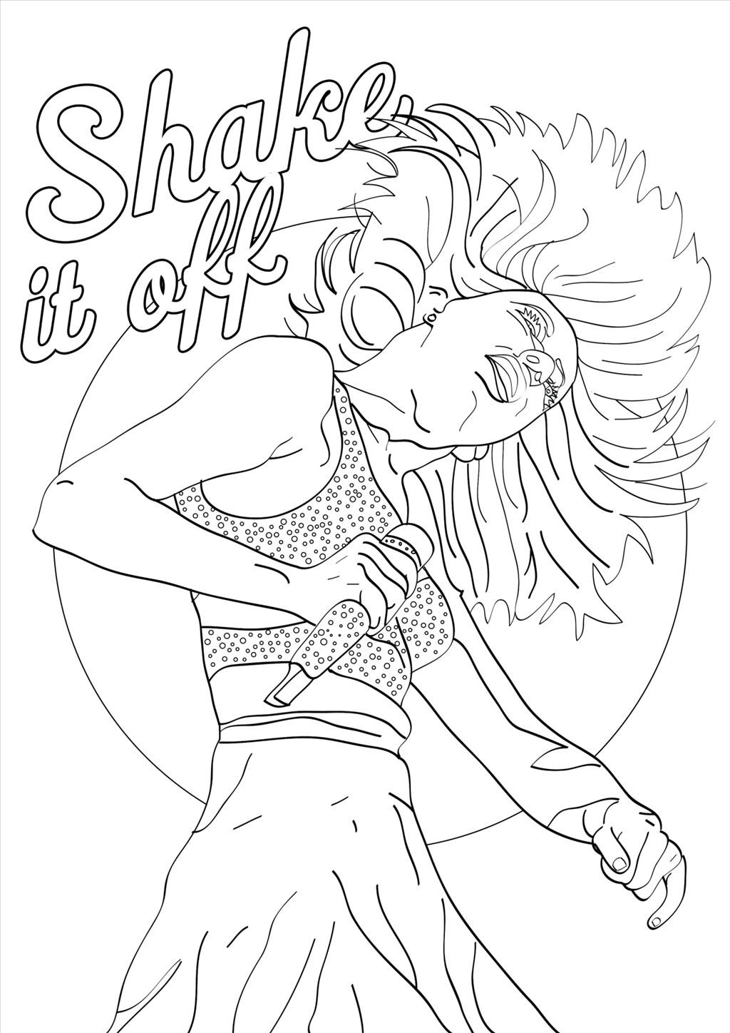 Taylor Swift Coloring Pages Printable 22