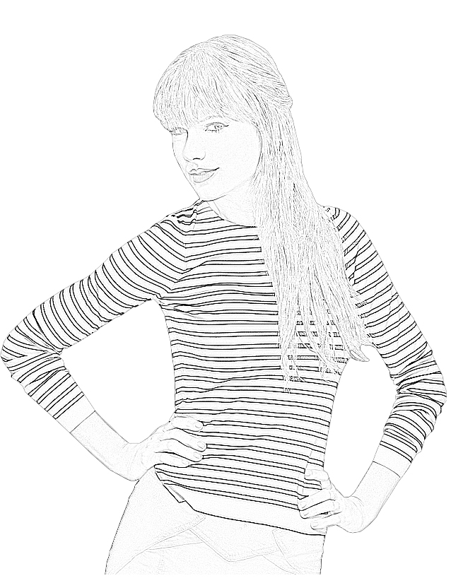 Taylor Swift Coloring Pages Printable 23