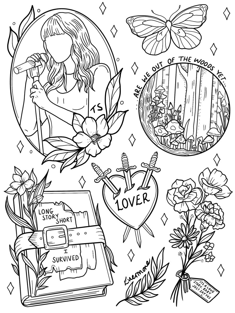 Taylor Swift Coloring Pages Printable 28