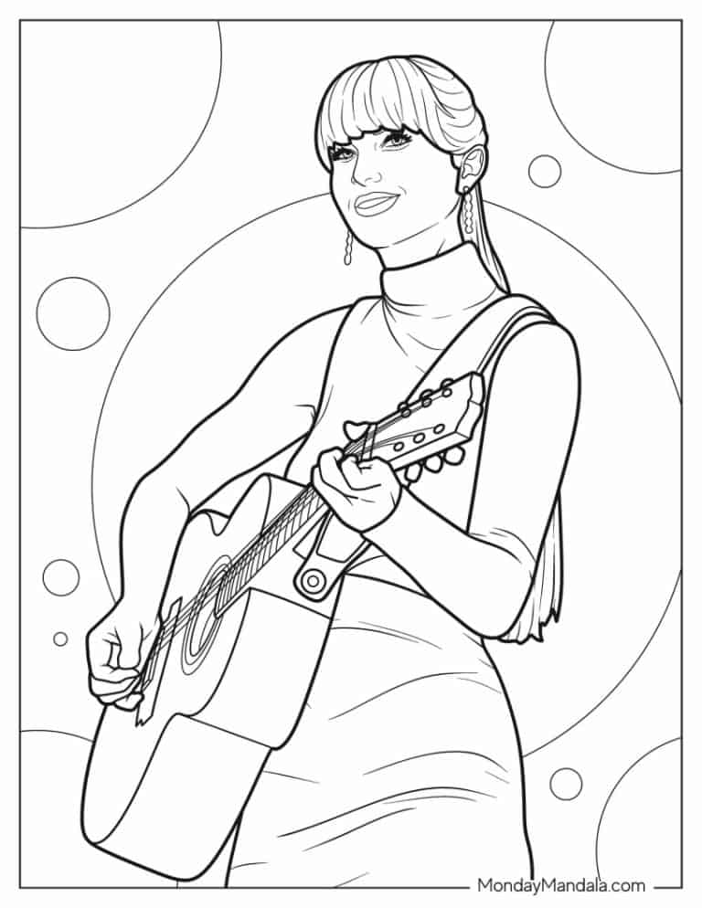 Taylor Swift Coloring Pages Printable 35