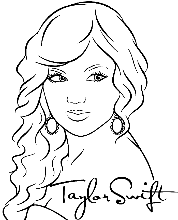 Taylor Swift Coloring Pages Printable 44