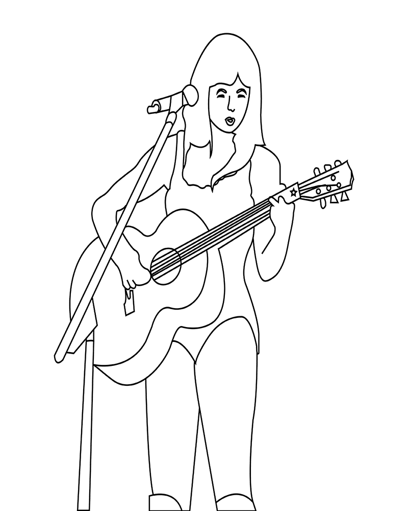 Taylor Swift Coloring Pages Printable 46