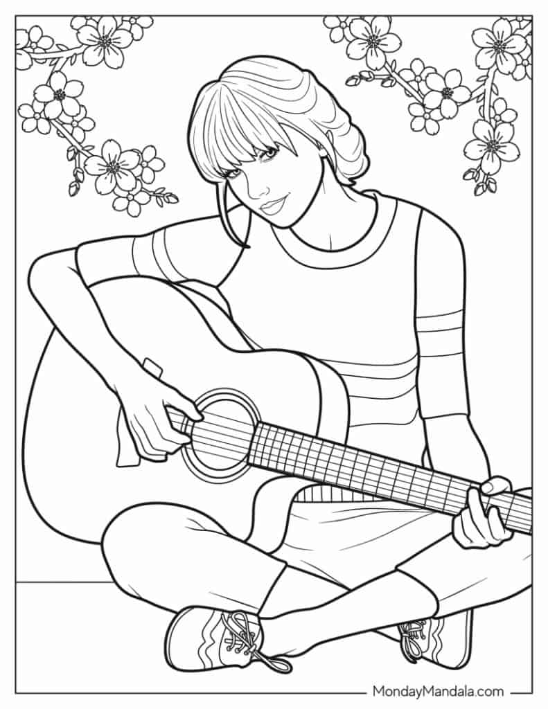 Taylor Swift Coloring Pages Printable 5