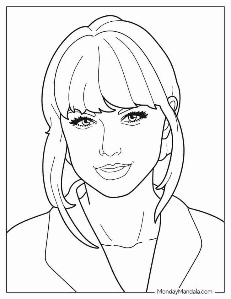 Taylor Swift Coloring Pages Printable 63