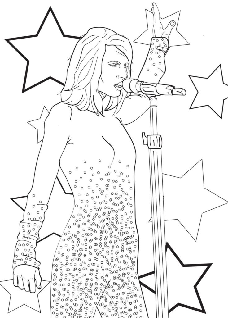 Taylor Swift Coloring Pages Printable 66