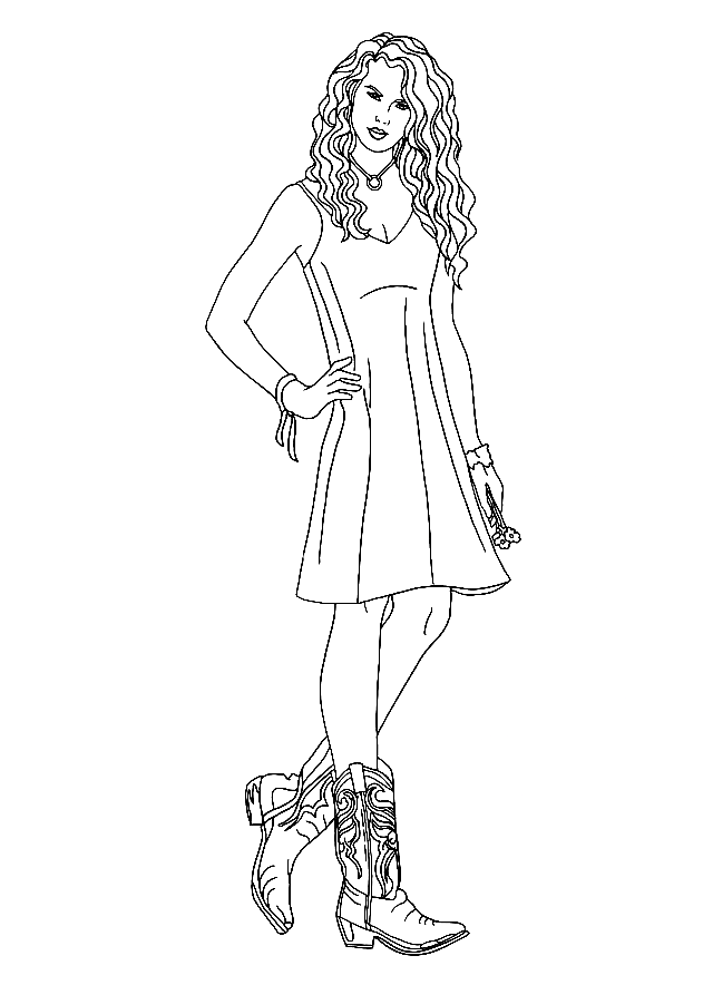 Taylor Swift Coloring Pages Printable 7