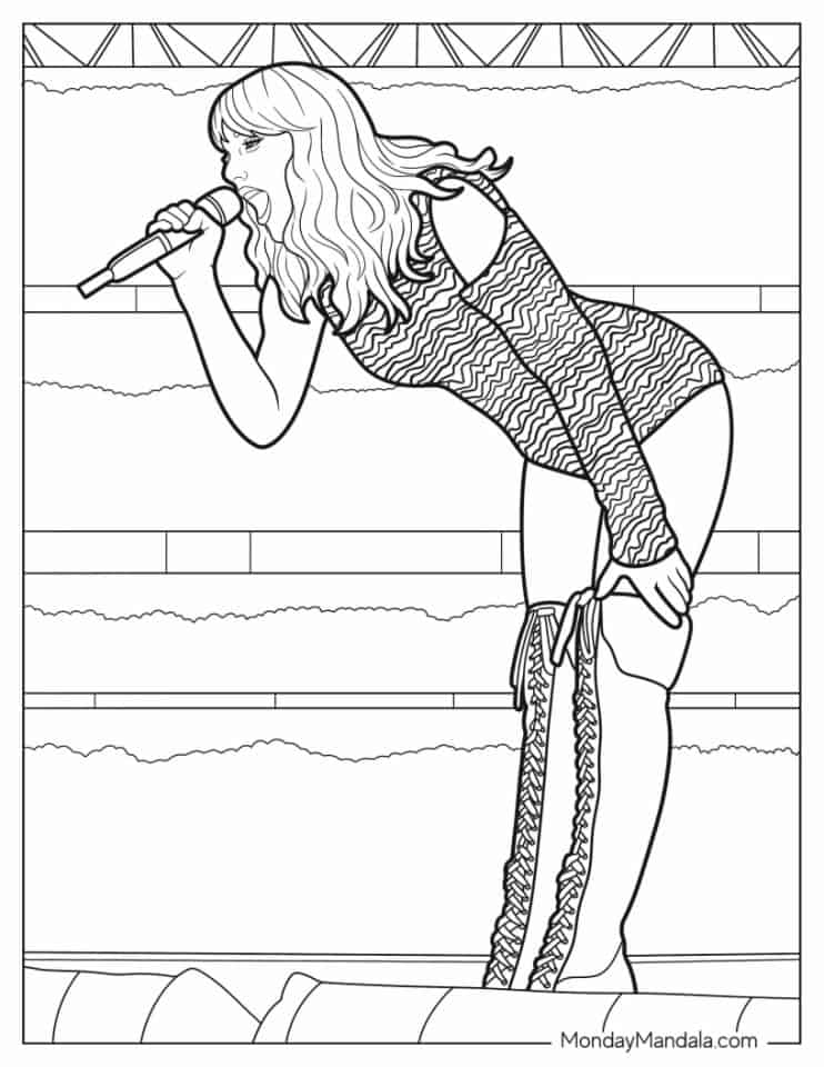 Taylor Swift Coloring Pages Printable 98