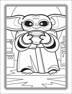 100+ Baby Yoda Coloring Pages 100