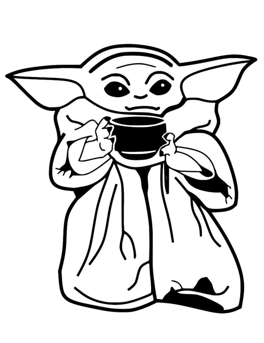 100+ Baby Yoda Coloring Pages 102