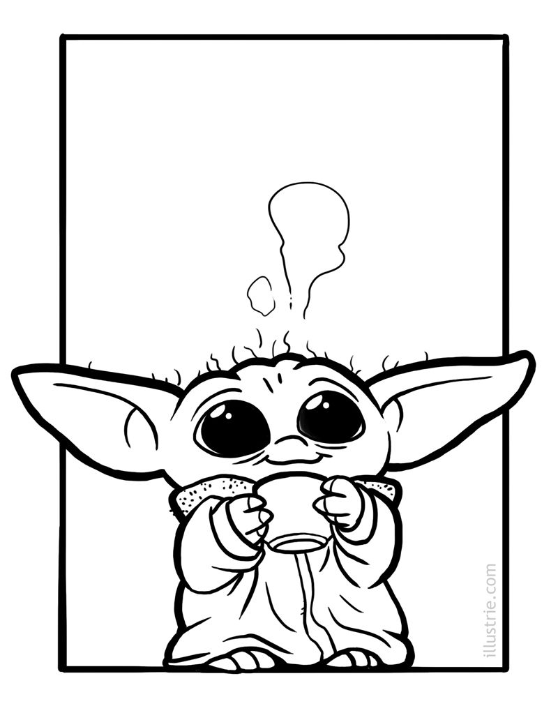 100+ Baby Yoda Coloring Pages 103